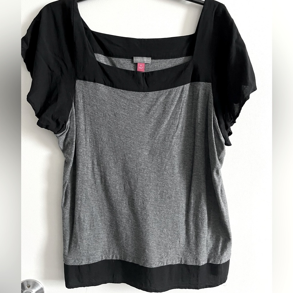 Vince Camuto Cotton Flutter Sleeve Tee